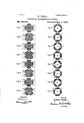 First page of a Nikola Tesla patent